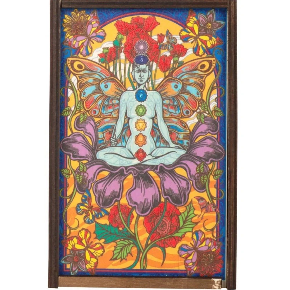 Paths of the Spirit 3D Indian Tapestry “Chakra Lotus” Boho Wall Hanging